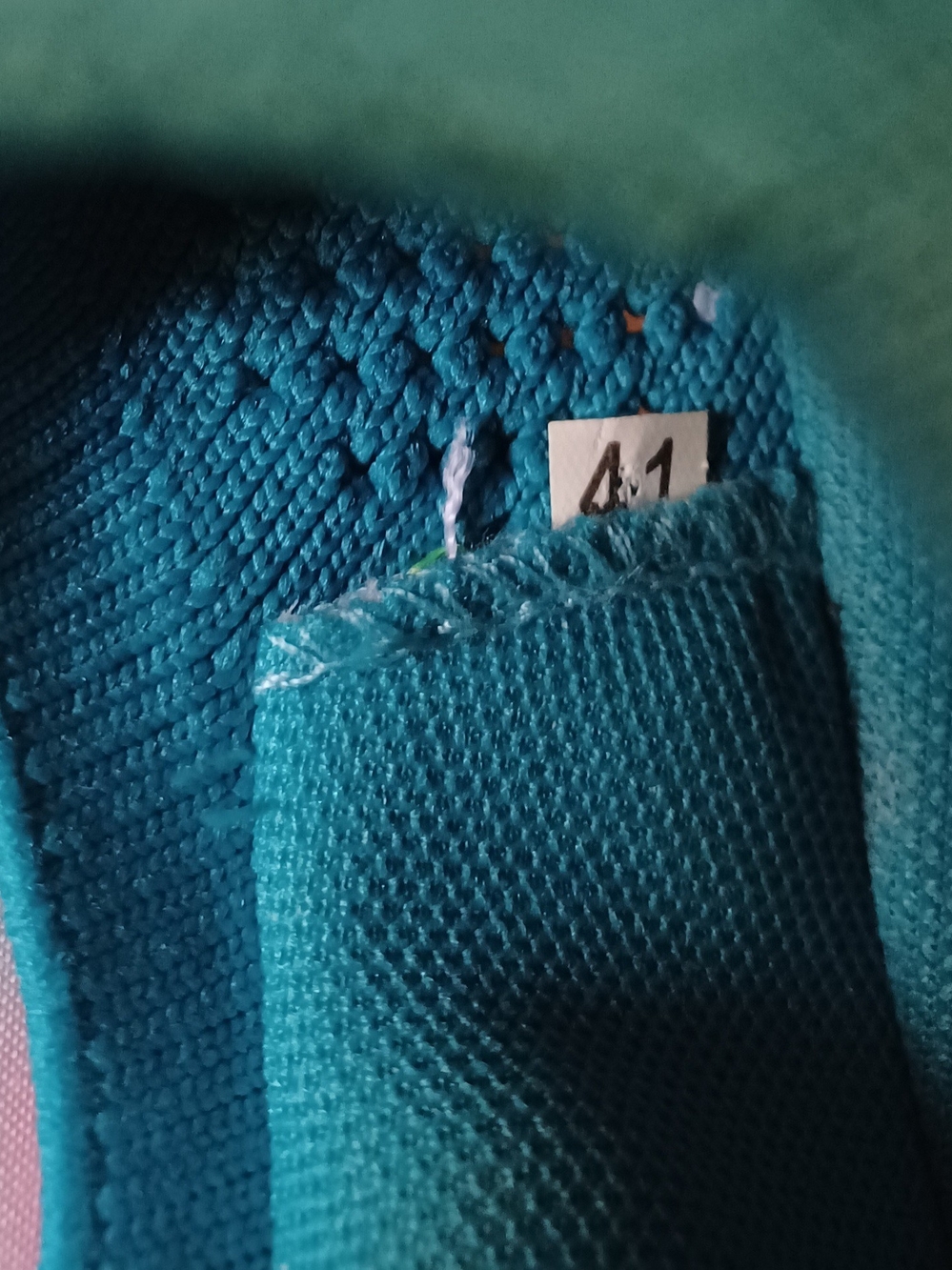 Amazon Teal Athletic Sneakers with Neon Orange and Yellow Accents - Picture 13 of 15